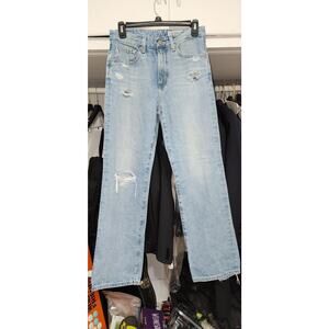 Adriano Goldschmied The Rhett Straight Jeans Women Size 26R PreOwned Distressed